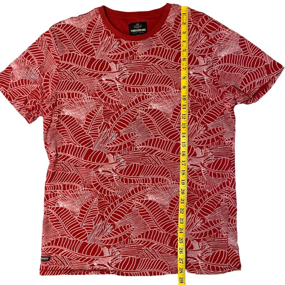 THREADBARE DENIM CORPS  | LEAF PATTERN T-SHIRT  SZ XL - Picture 4 of 8